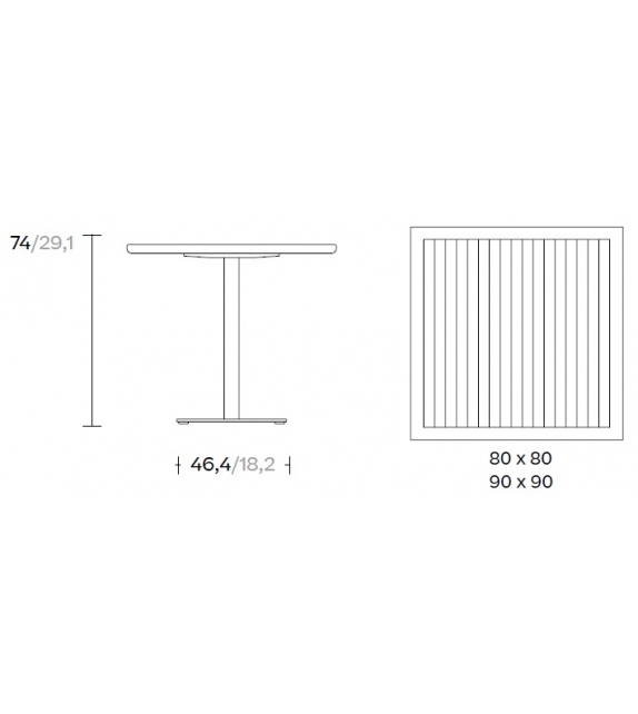 Net Kettal Square Dining Table