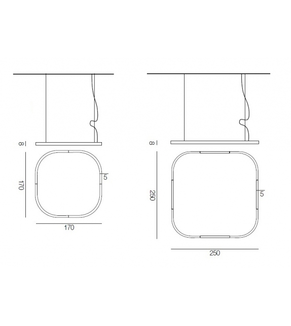 Loop Quadrata Martinelli Luce Lámpara De Suspensión