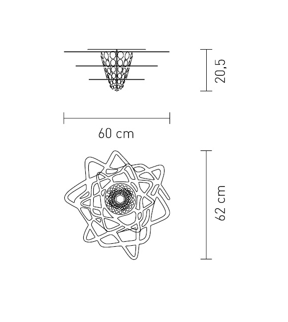 Aurora Mini Lampada da Soffitto Slamp