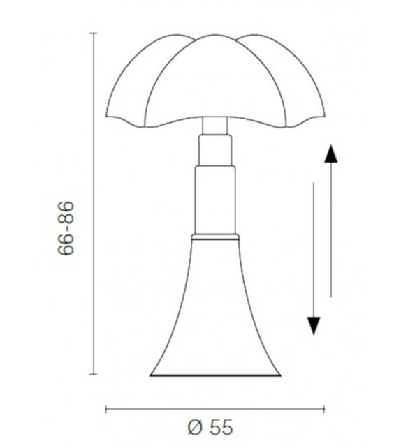 Pipistrello 4.0 Martinelli Luce Lampe de Table/Lampadaire