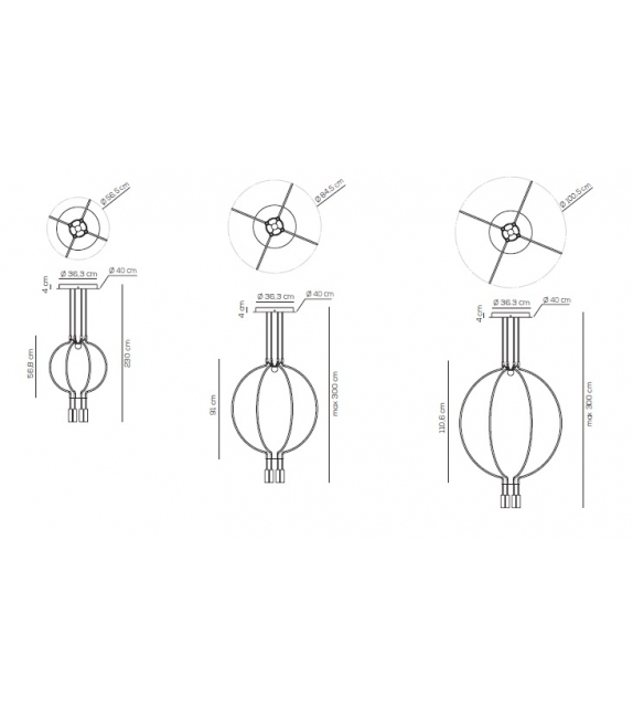 Liaison Axo Light Lampada a Sospensione