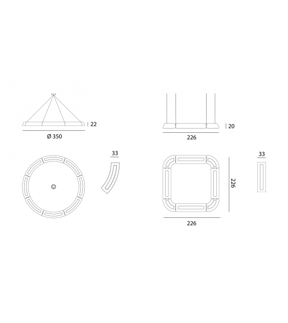 Circular Pol XXL Martinelli Luce Pendat Lamp