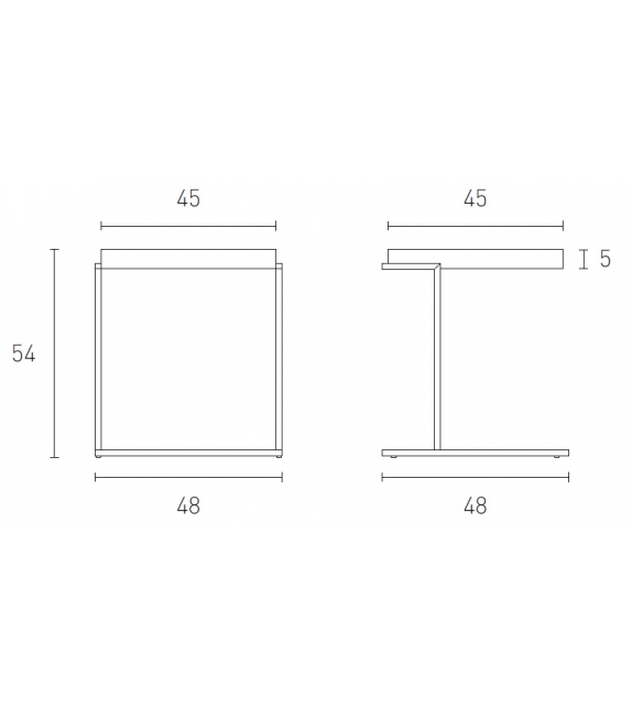 Servoquadro Pianca Side Table