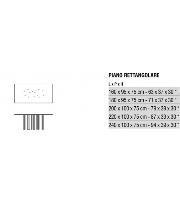 Mille Bonaldo Tavolo Rettangolare