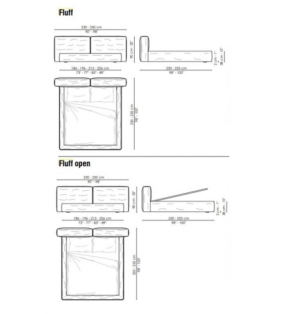 Fluff Bonaldo Bed - Milia Shop