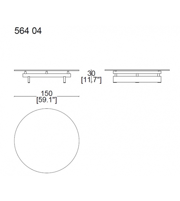 Ready for shipping - 564 Sengu Coffee Table Cassina