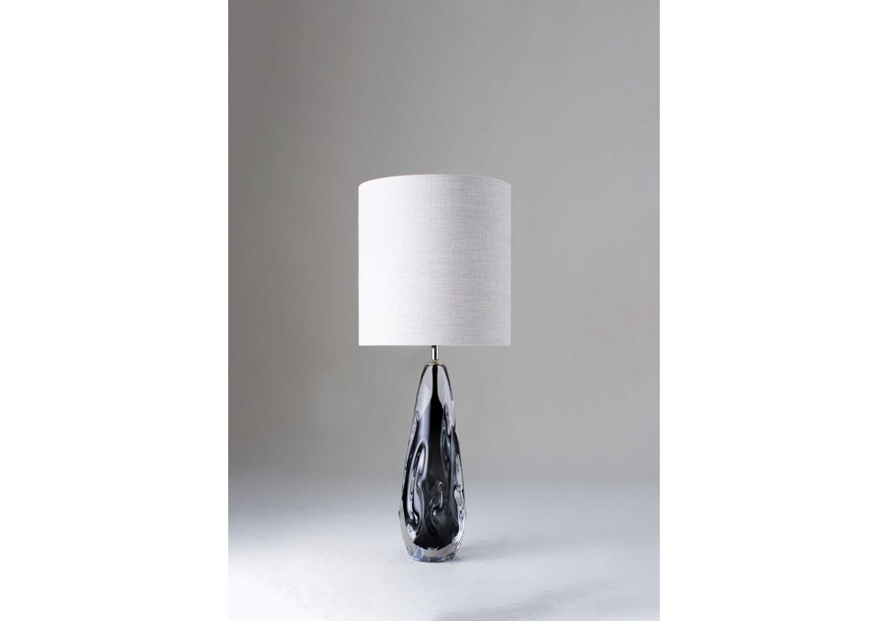 large silver grey table lamp