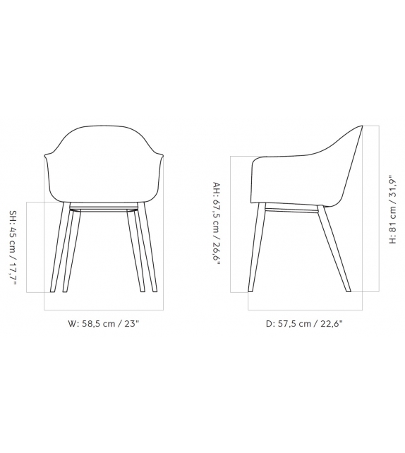 Harbour Oak Plastic Menu Stuhl