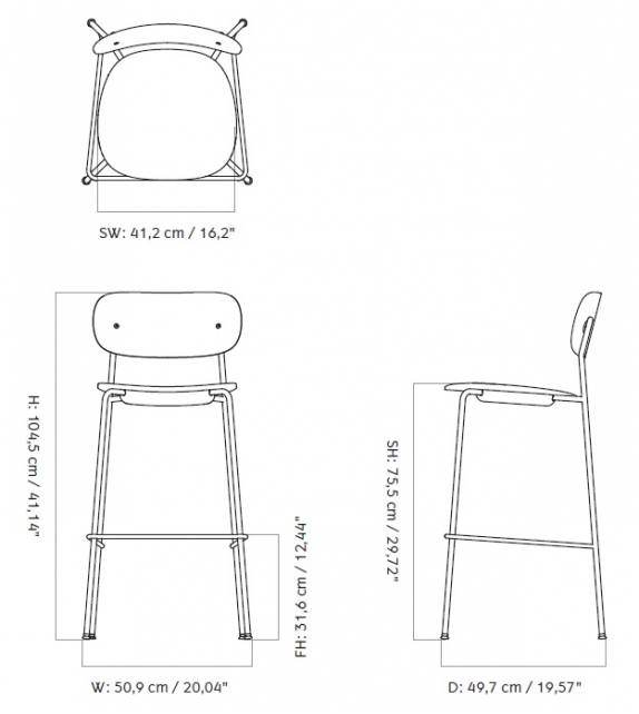 Co Counter Veneer Menu Stool