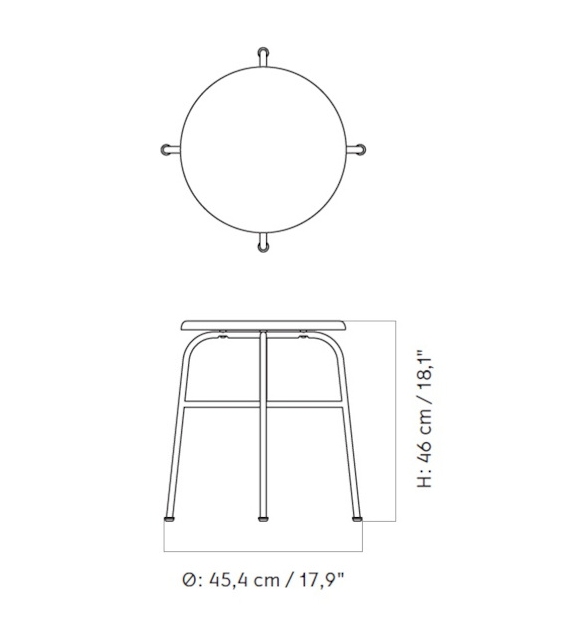 Afteroom Menu Stool