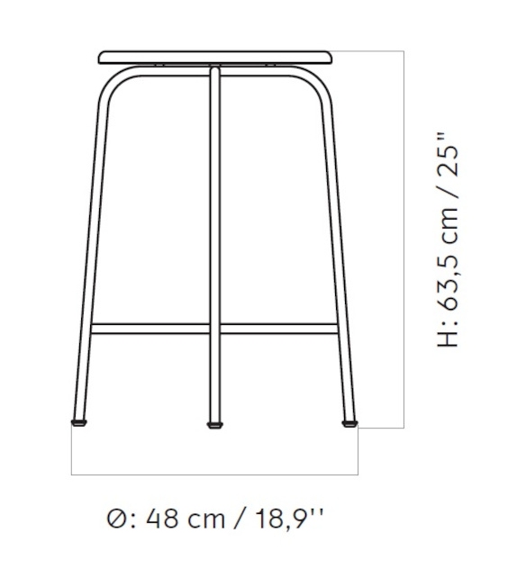 Afteroom Menu Gepolsterter Hocker