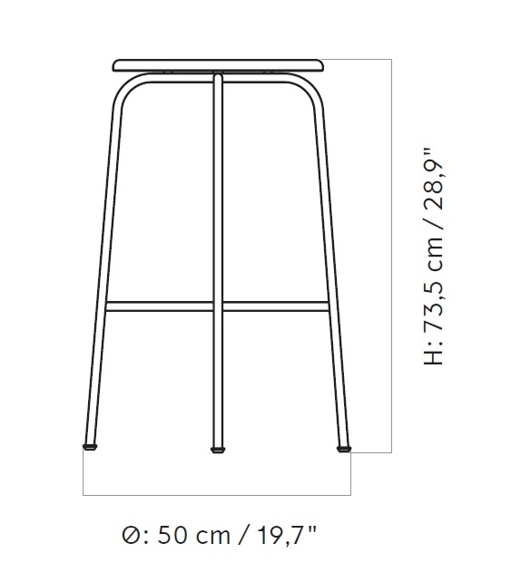 Afteroom Menu Tabouret Rembourré