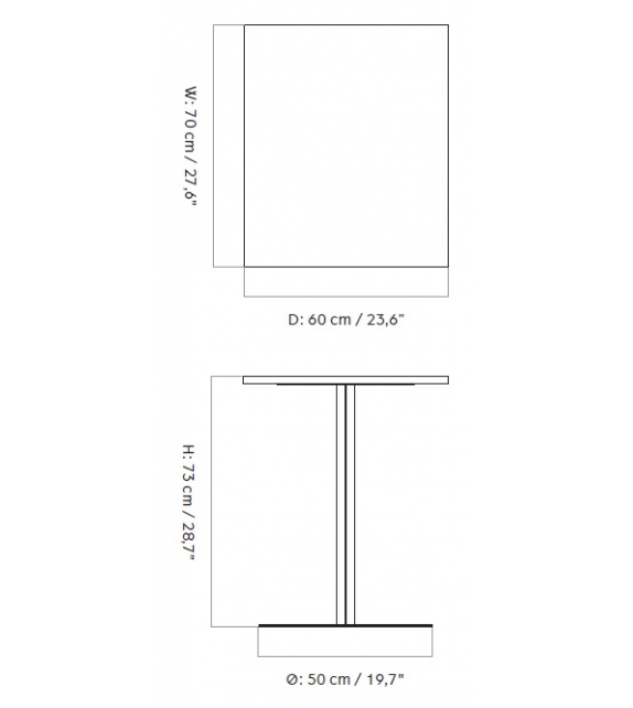 Harbour Column Menu Rechteckiger Tisch