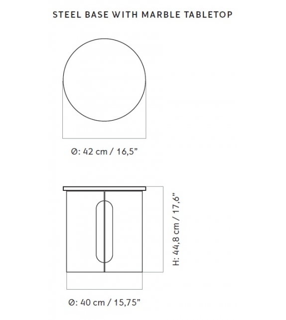 Androgyne Marble Menu Side Table