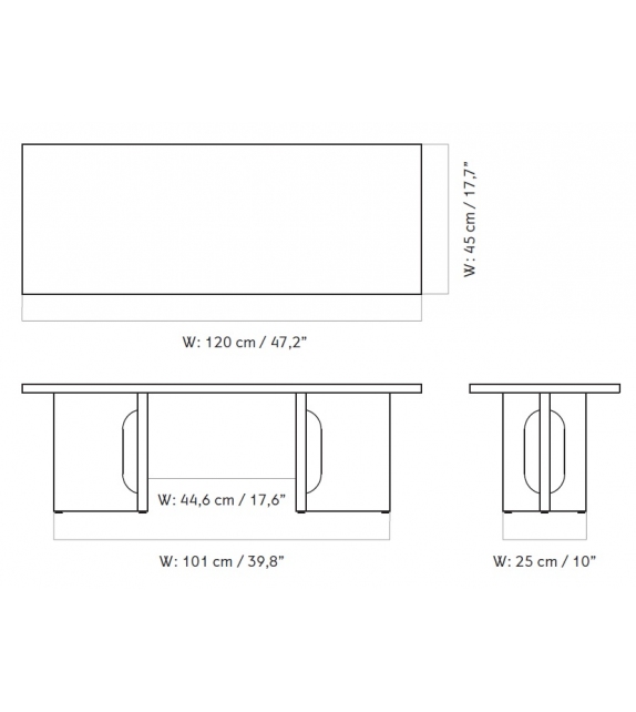 Androgyne Lounge Menu Rectangular Coffee Table