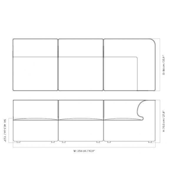 Eave Menu Modulares Sofa