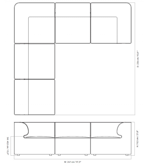 Eave Menu Modulares Sofa