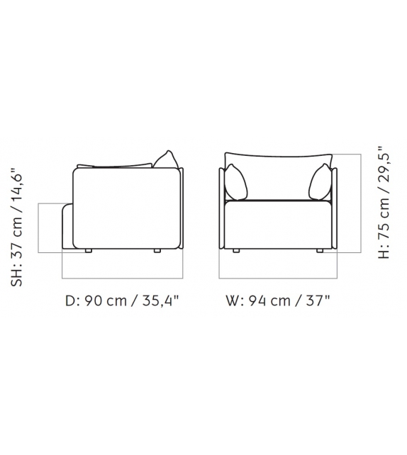 Offset Menu Armchair