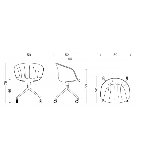 About a Chair AAC 25 Soft Hay Fauteuil Pivotant