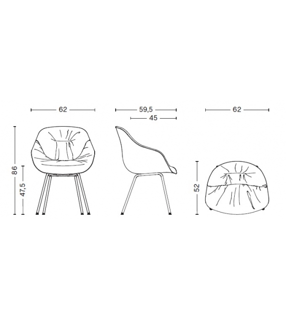 About a Chair AAC 127 Soft Hay Petit Fauteuil