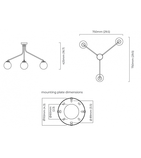 Array Mini Opal CTO Lighting Lámpara De Suspensión