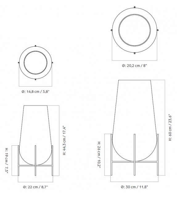 Échasse M/L Vase Menu