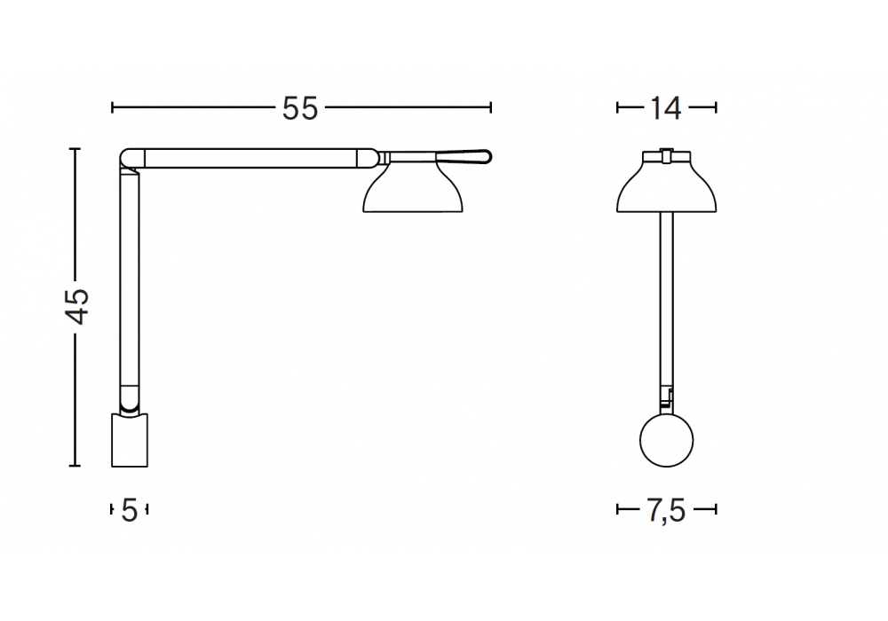 Pc Double Arm Hay Lampada da Parete - Milia Shop