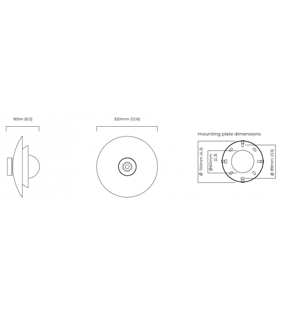 Carapace CTO Lighting Wandleuchte/Deckenleuchte