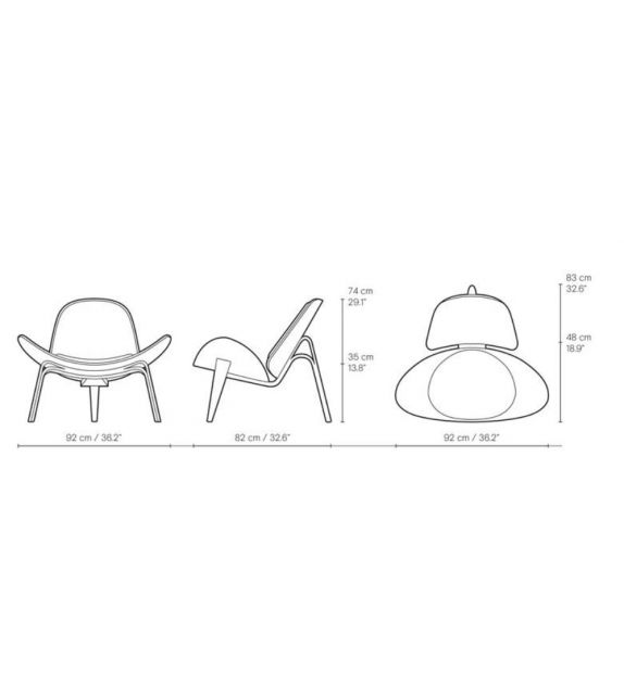 CH07 Shell Chair Carl Hansen & Søn Fauteuil