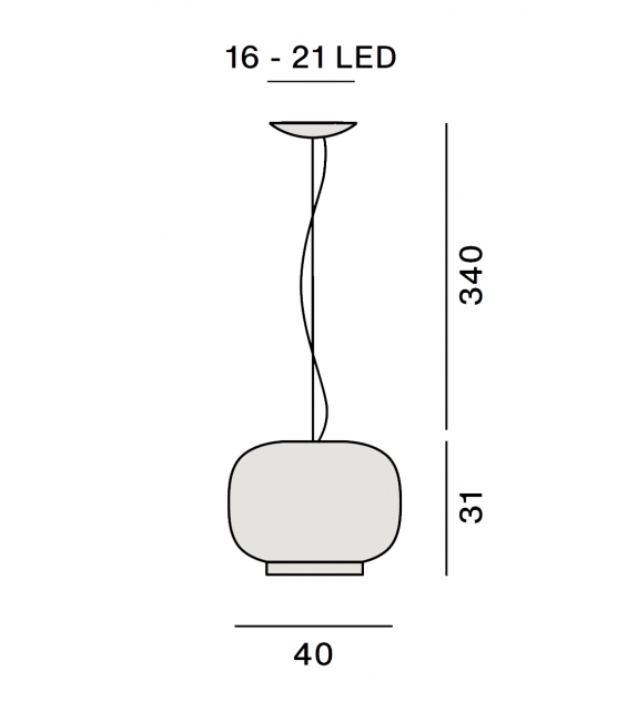 Chouchin 1 Foscarini Lampada a Sospensione