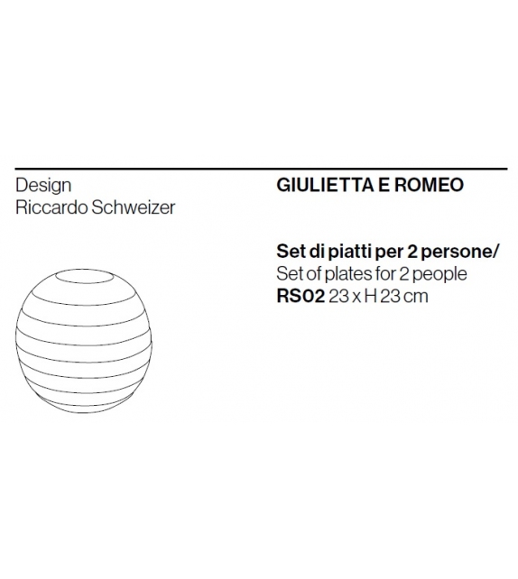 Prêt pour l'expédition - Giulietta E Romeo Bosa Set de Plats