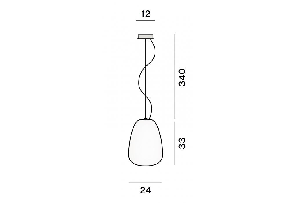 Lampada da sospensione Rituals 1 di Foscarini in vetro soffiato satinato  inciso e metallo verniciato, 2440071E10 Foscarini