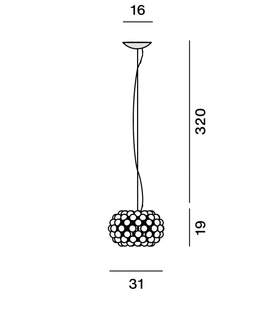 Caboche Plus Piccola Foscarini Hängelampe