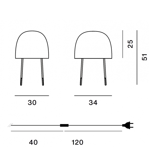 Kurage Foscarini Lampada da Tavolo