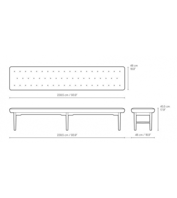 VLA75 Foyer Carl Hansen & Søn Bench