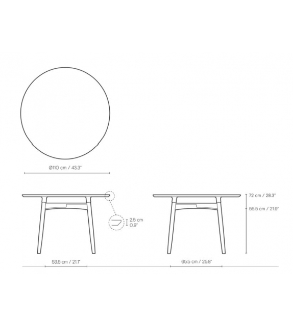 BA103 Preludia Round Carl Hansen & Søn Table