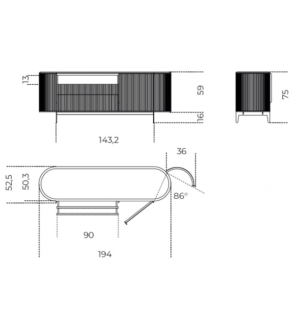 Versandfertig - Kumi Sideboard Gallotti&Radice