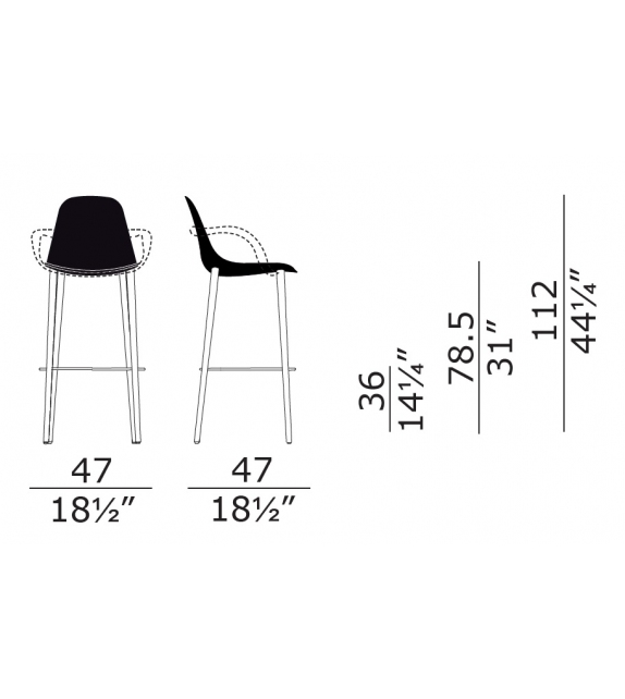 Couture Enrico Pellizzoni Tabouret