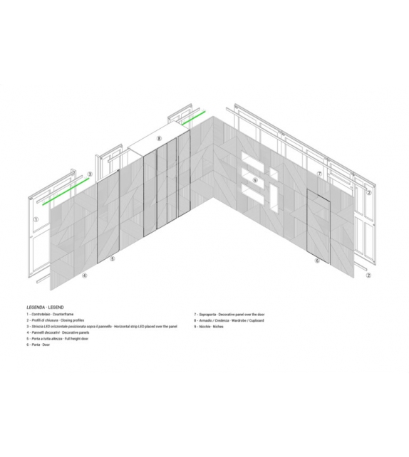 Stripes Boiserie Emmemobili Modular System