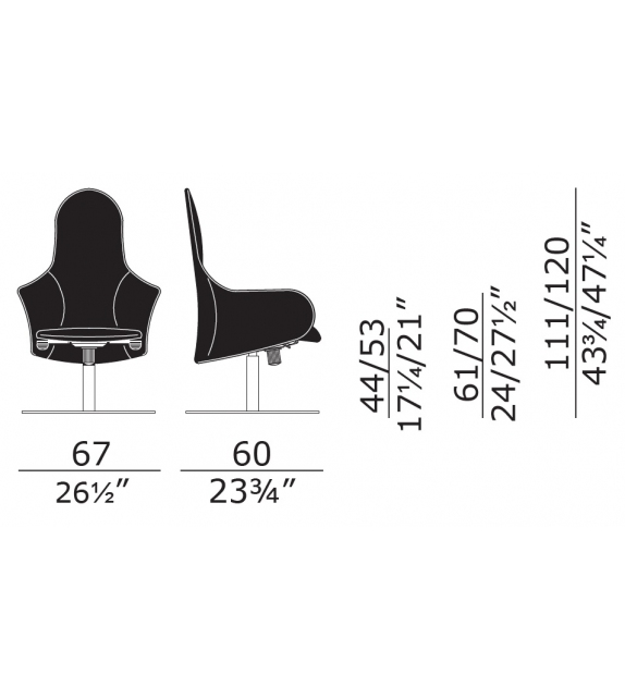 Hipod Enrico Pellizzoni Fauteuil Pivotant