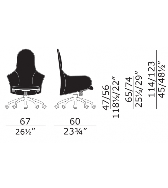 Hipod Enrico Pellizzoni Swivel Armchair with Castors