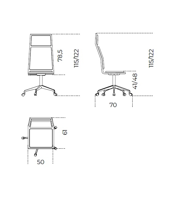 OFX 09 Chair With High Backrest Gallotti&Radice