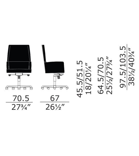 Web President Enrico Pellizzoni Swivel Armchair