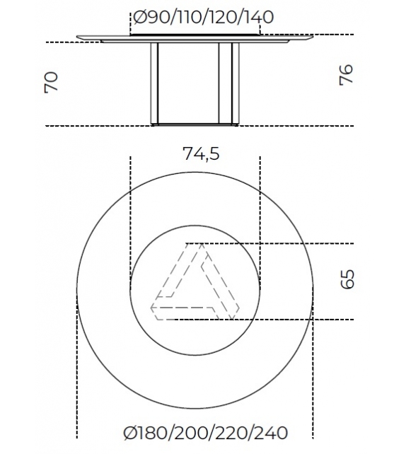 Platium Round Gallotti&Radice Table