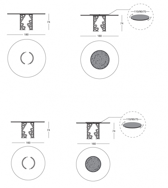 Manfred Round Longhi Table