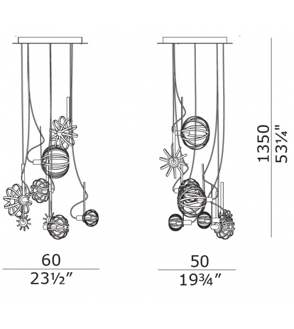 Bunch Enrico Pellizzoni Suspension Lamp