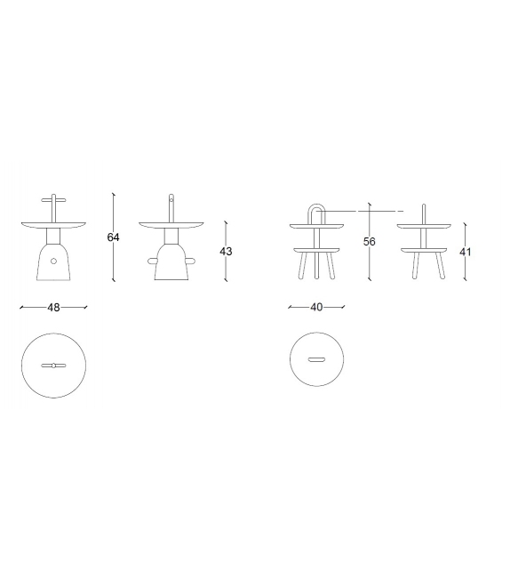 Prêt pour l'expédition - 081 Réaction Poétique Petite Table Cassina