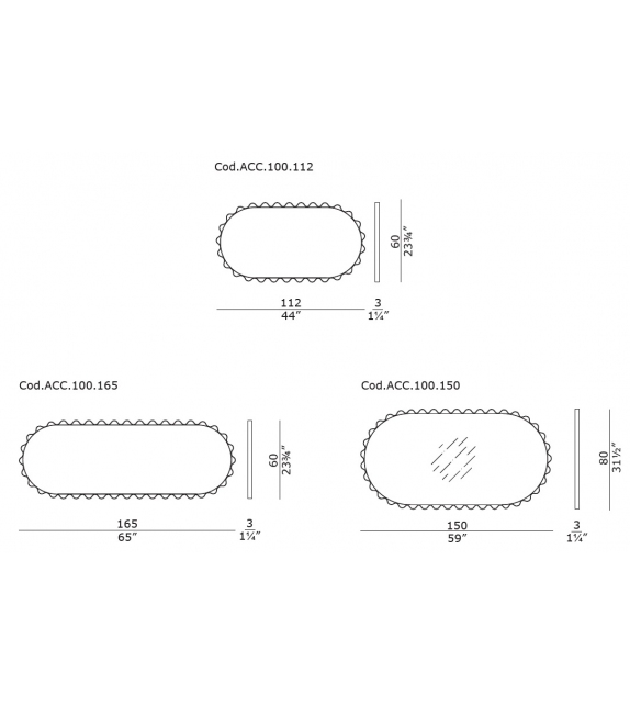 Glimt Enrico Pellizzoni Oval Mirror