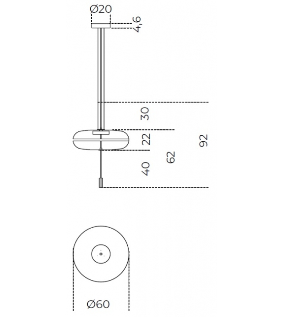 Jolie Gallotti&Radice Suspension Lamp