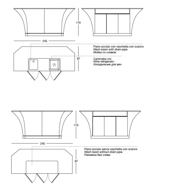 Grandelon Longhi Meuble Bar